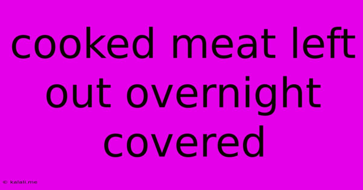 Cooked Meat Left Out Overnight Covered