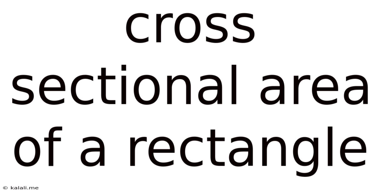 Cross Sectional Area Of A Rectangle