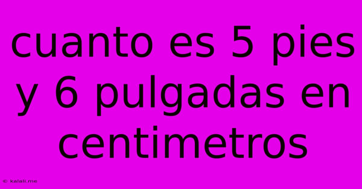 Cuanto Es 5 Pies Y 6 Pulgadas En Centimetros