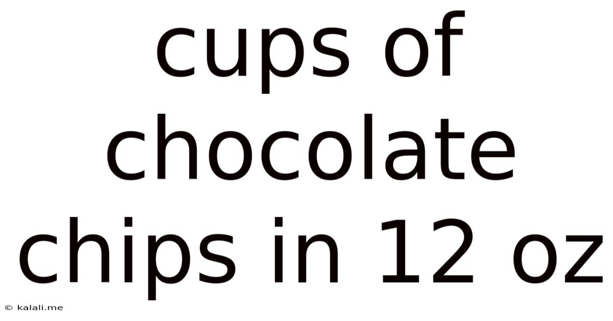 Cups Of Chocolate Chips In 12 Oz