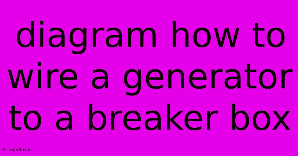Diagram How To Wire A Generator To A Breaker Box