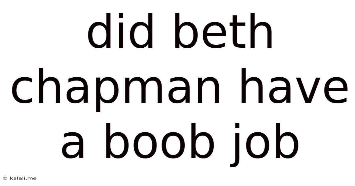Did Beth Chapman Have A Boob Job