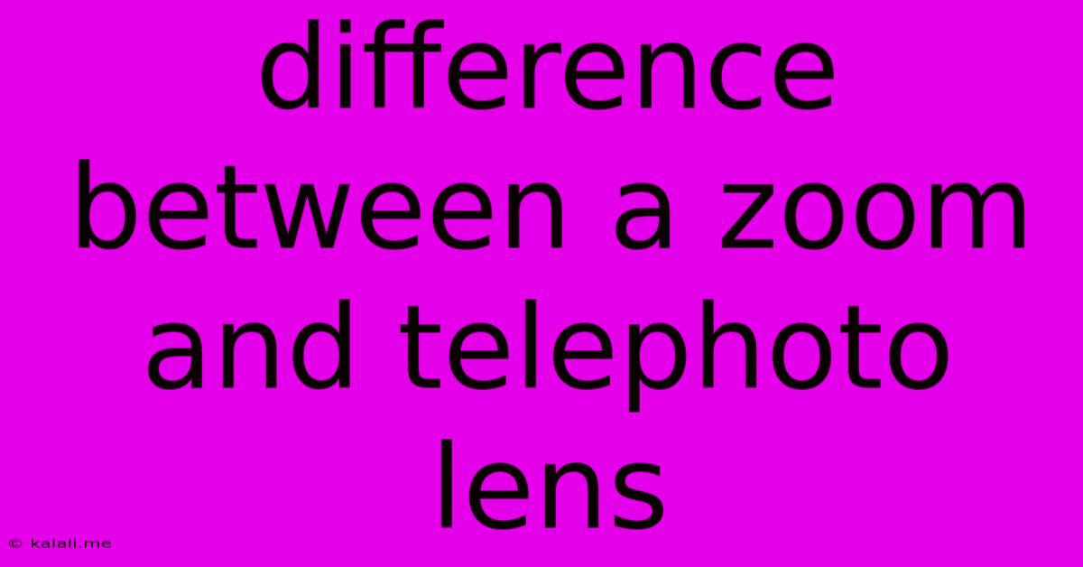 Difference Between A Zoom And Telephoto Lens
