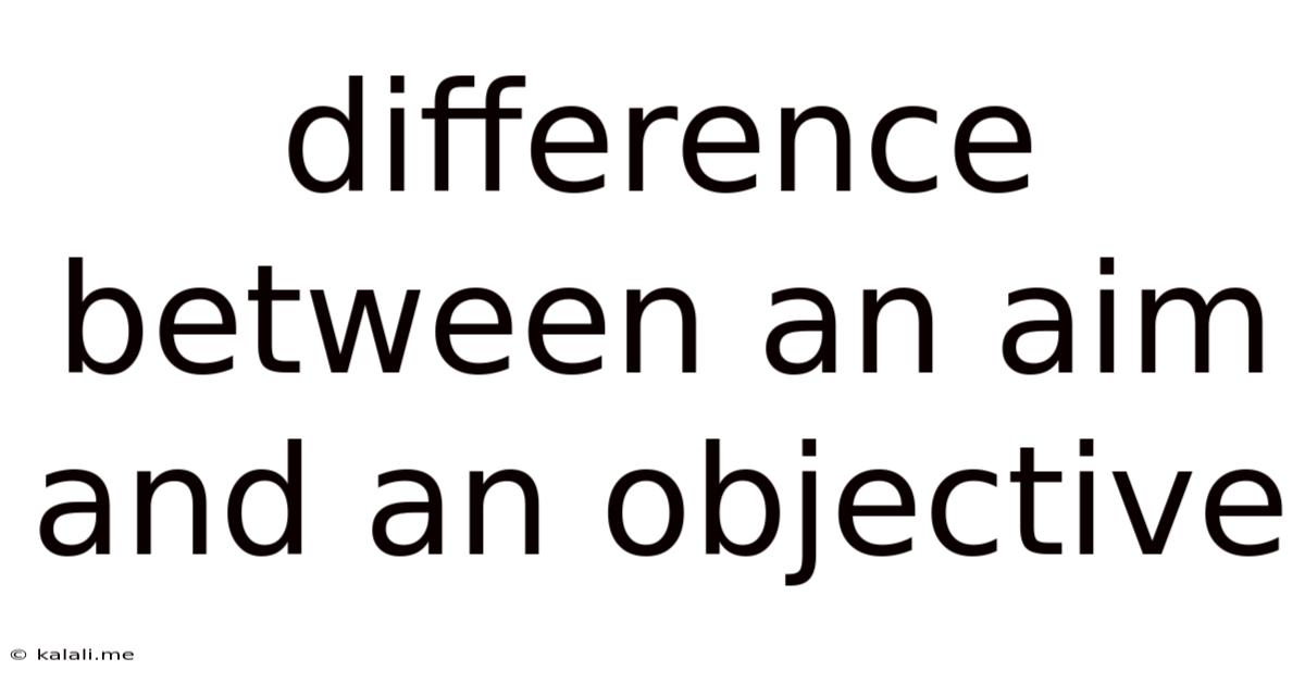 Difference Between An Aim And An Objective