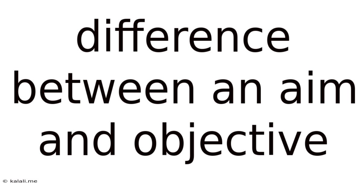 Difference Between An Aim And Objective