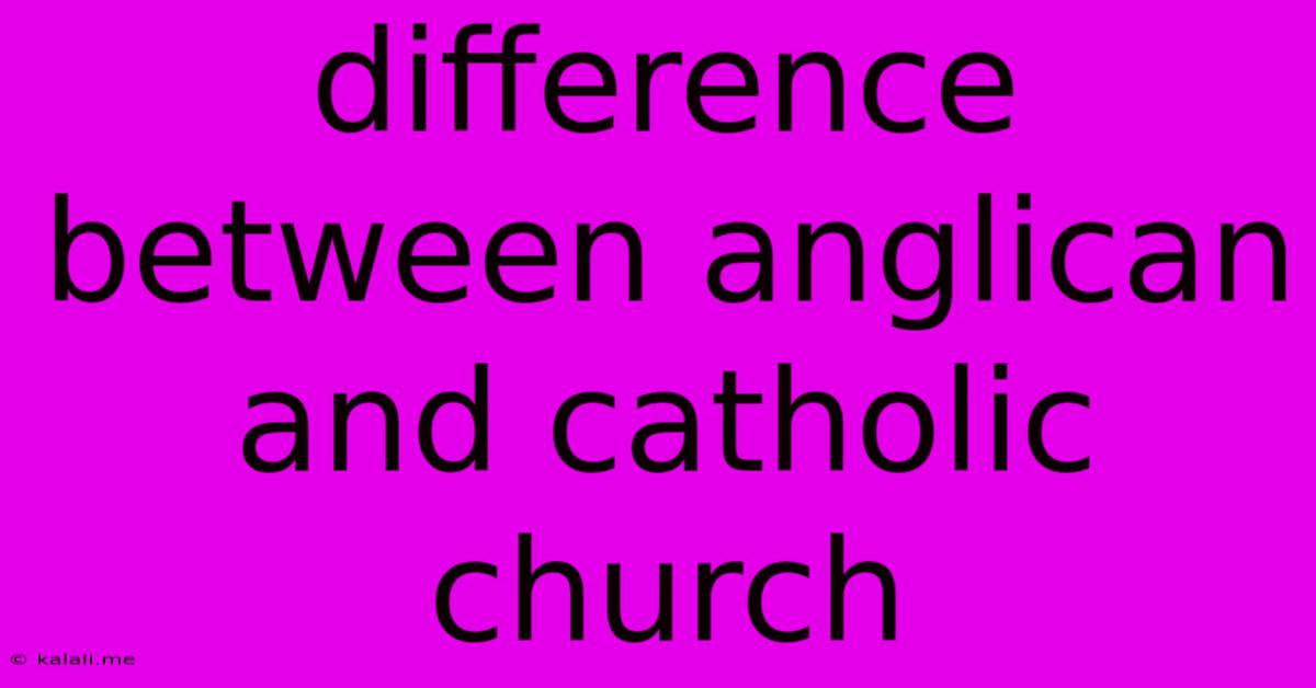 Difference Between Anglican And Catholic Church