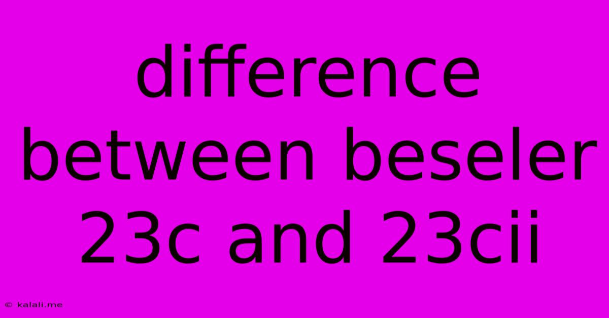 Difference Between Beseler 23c And 23cii