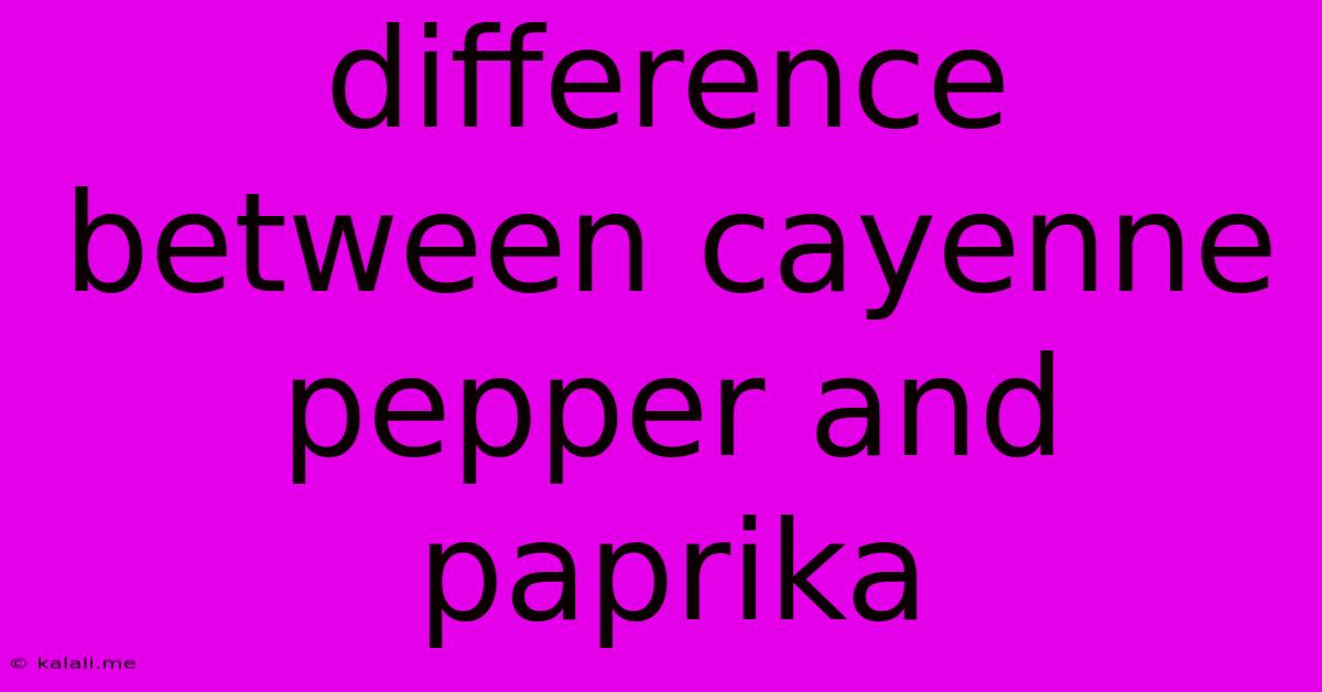 Difference Between Cayenne Pepper And Paprika