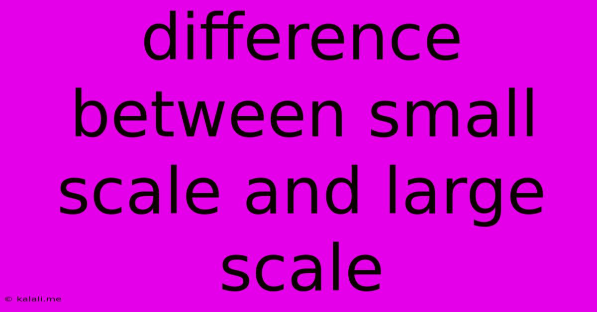 Difference Between Small Scale And Large Scale