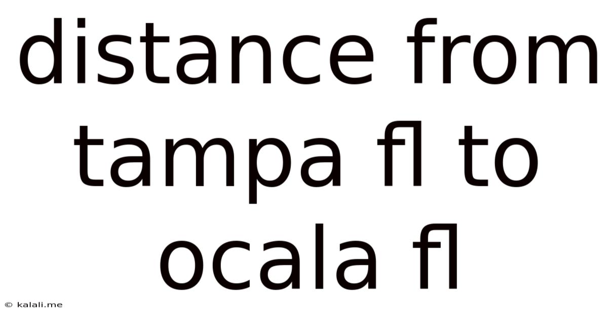 Distance From Tampa Fl To Ocala Fl