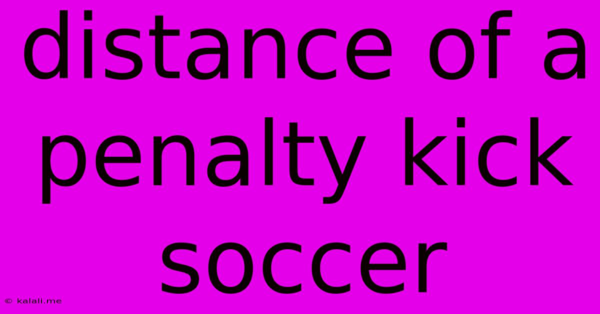 Distance Of A Penalty Kick Soccer