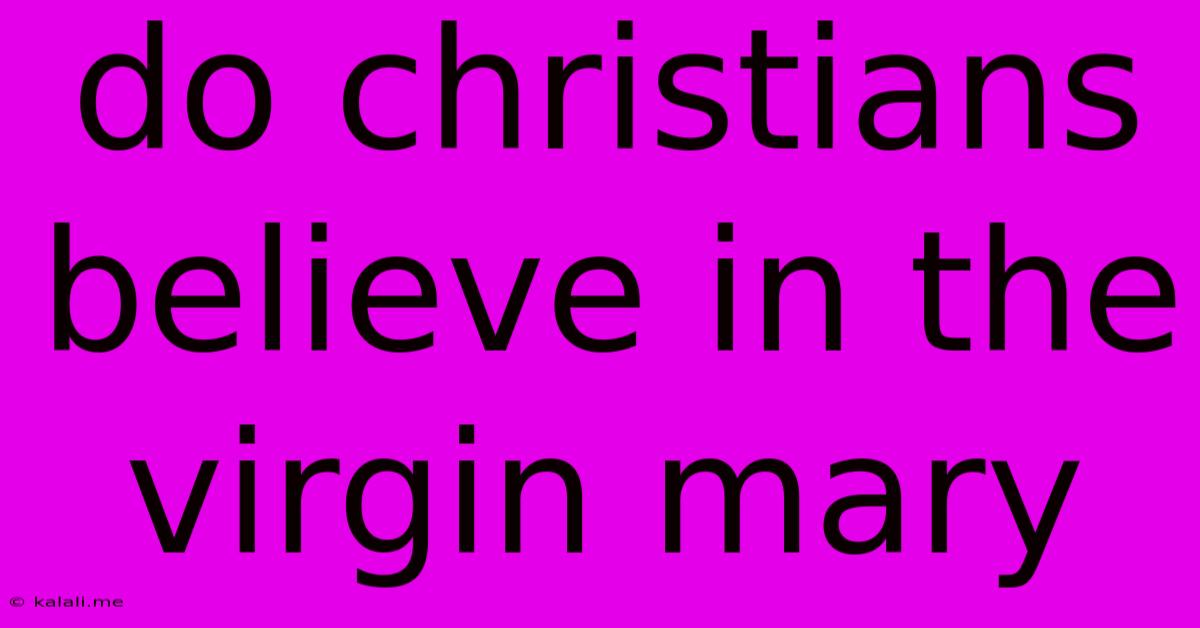 Do Christians Believe In The Virgin Mary