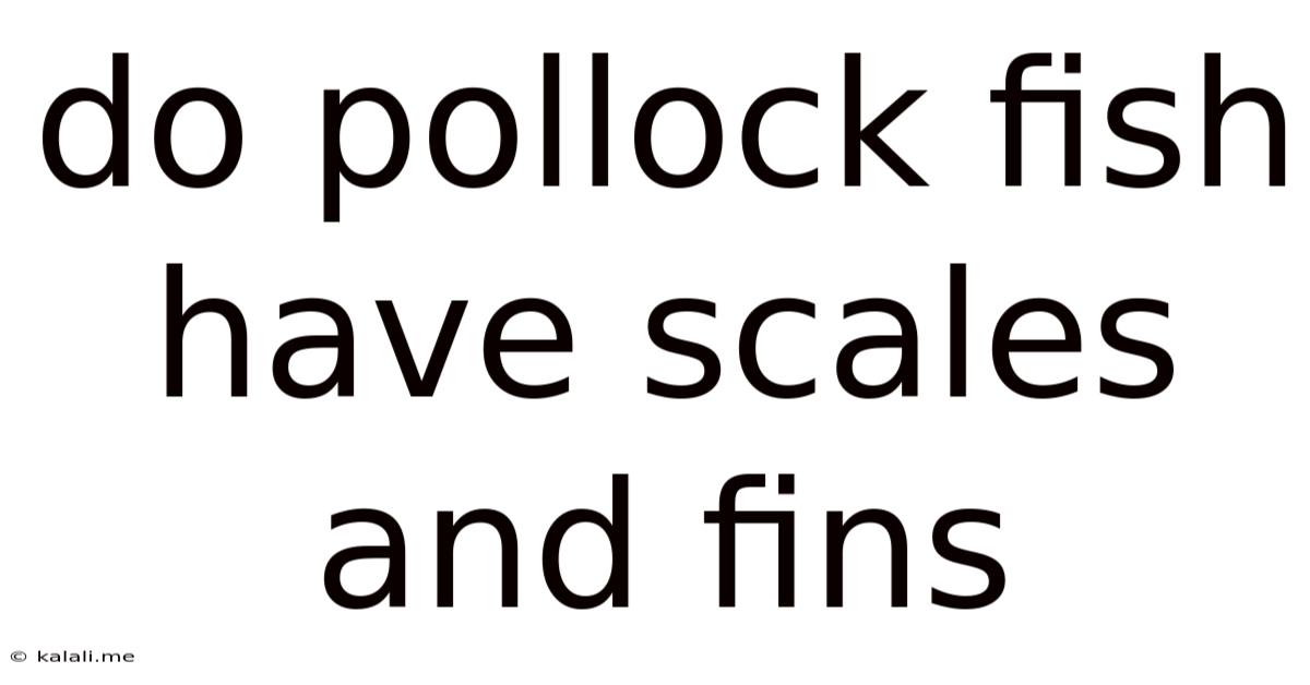 Do Pollock Fish Have Scales And Fins