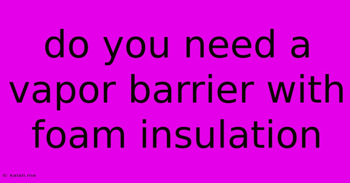 Do You Need A Vapor Barrier With Foam Insulation