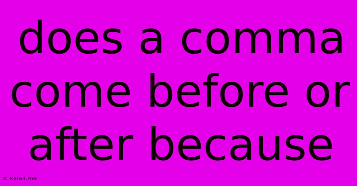 Does A Comma Come Before Or After Because