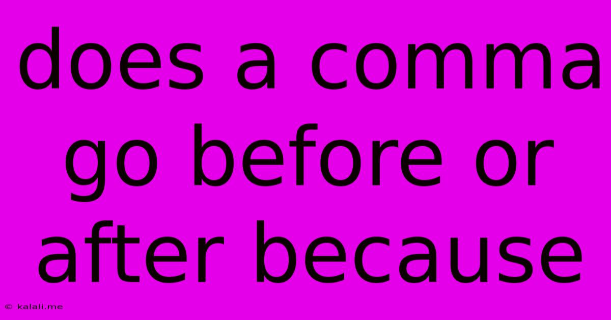 Does A Comma Go Before Or After Because