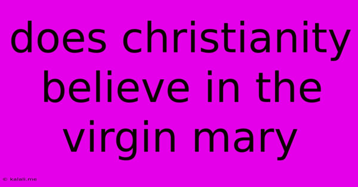 Does Christianity Believe In The Virgin Mary