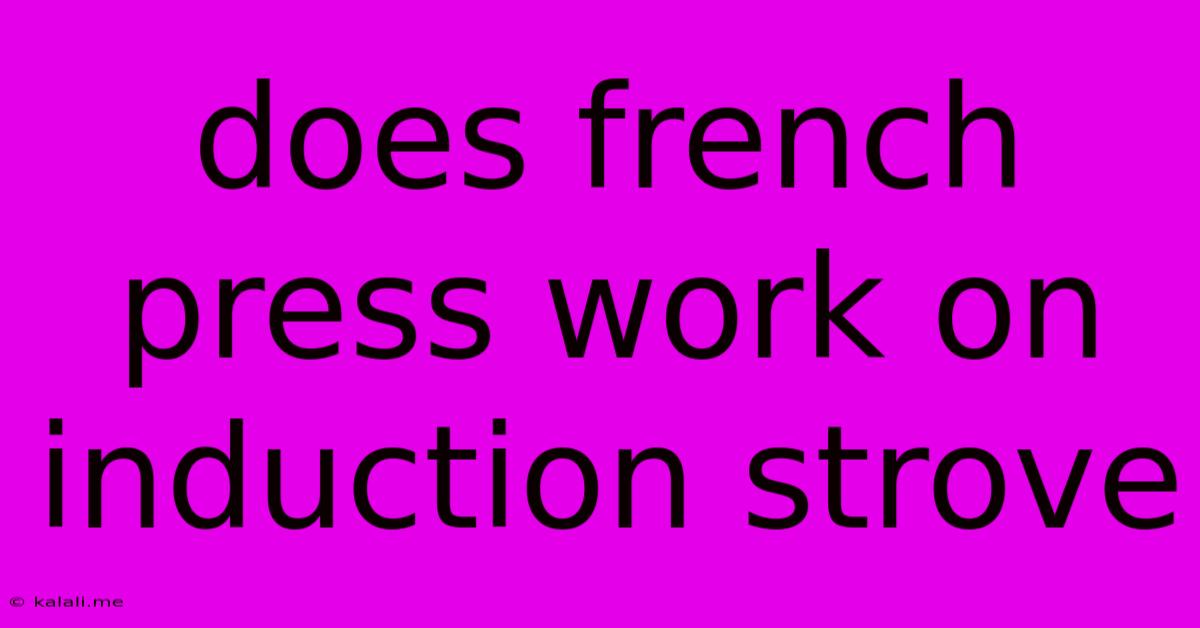 Does French Press Work On Induction Strove