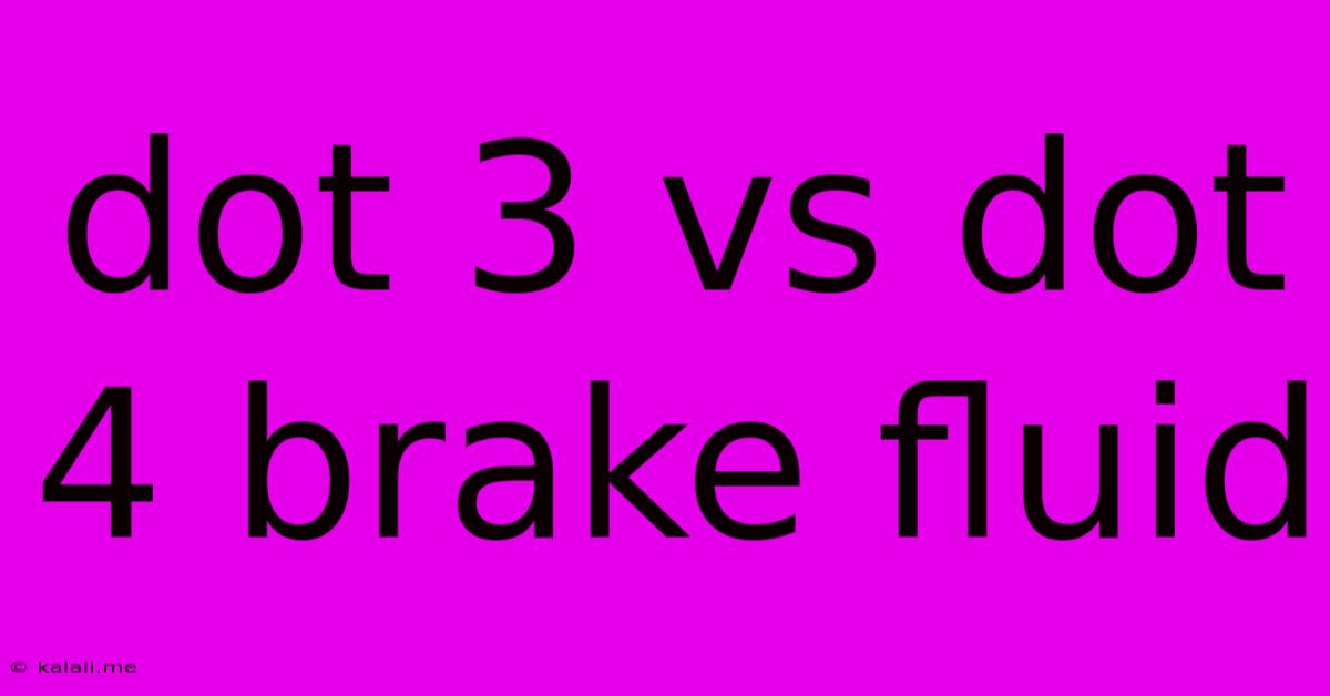 Dot 3 Vs Dot 4 Brake Fluid