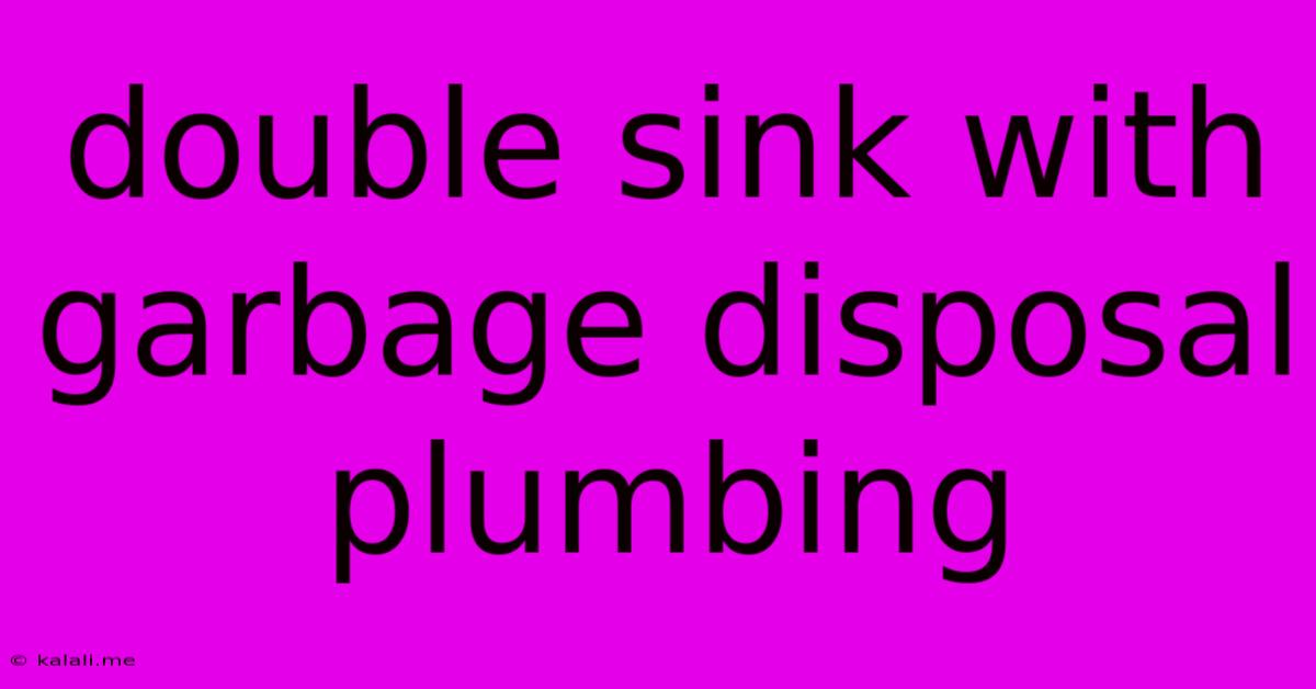 Double Sink With Garbage Disposal Plumbing