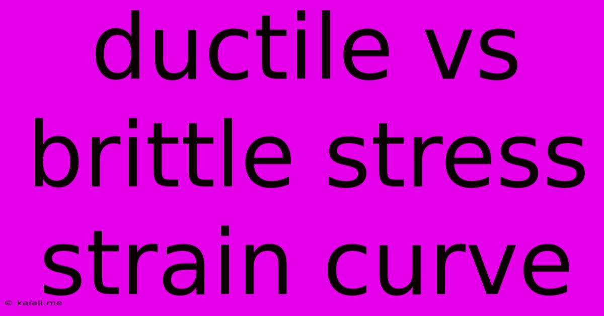 Ductile Vs Brittle Stress Strain Curve