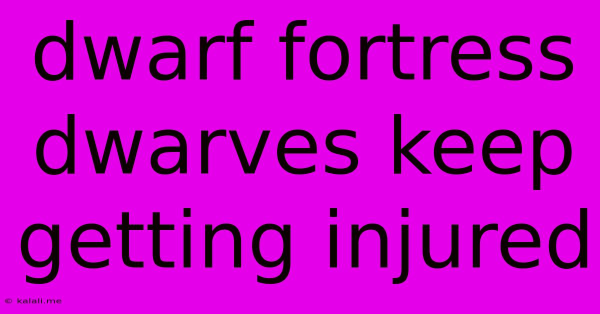 Dwarf Fortress Dwarves Keep Getting Injured