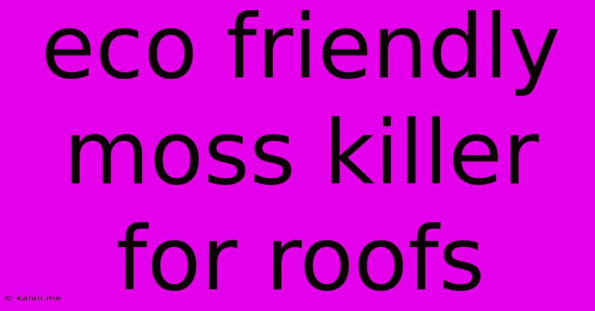 Eco Friendly Moss Killer For Roofs