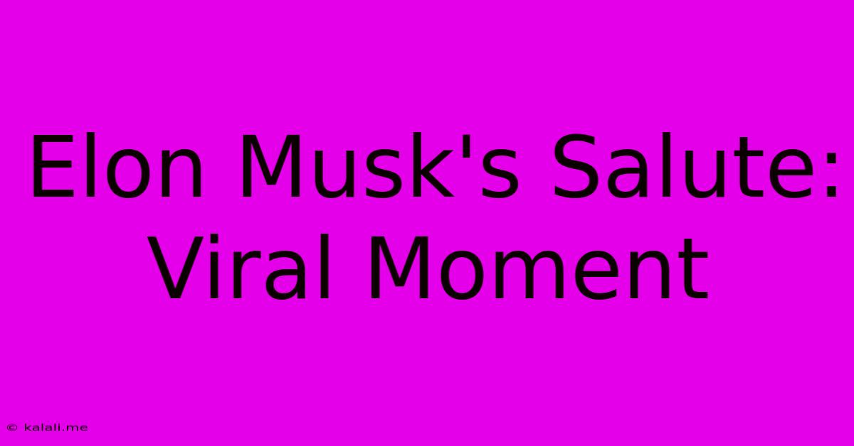 Elon Musk's Salute: Viral Moment