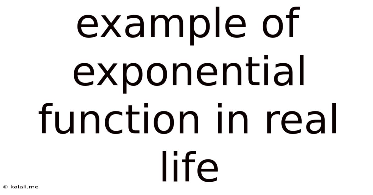 Example Of Exponential Function In Real Life