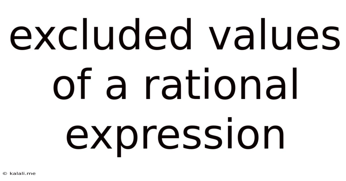 Excluded Values Of A Rational Expression