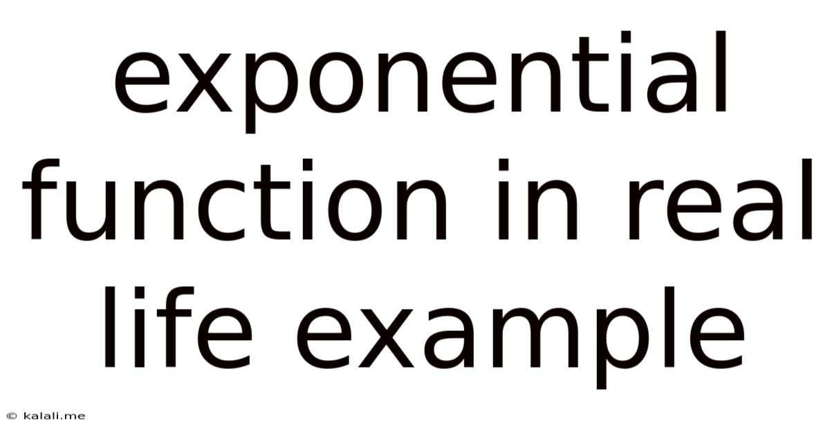 Exponential Function In Real Life Example