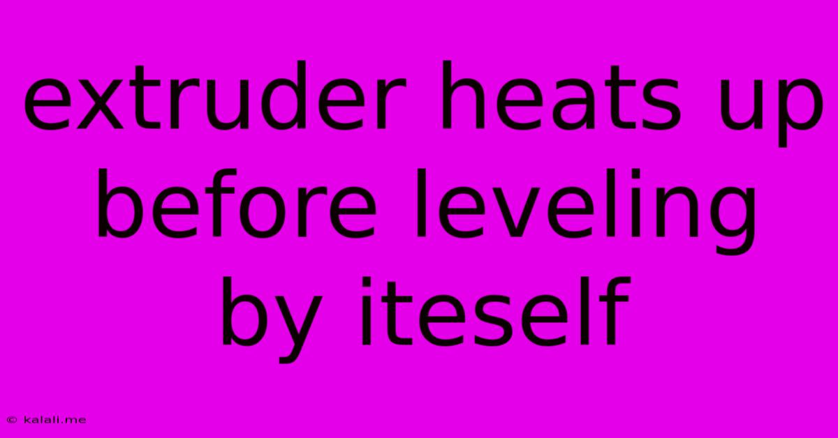 Extruder Heats Up Before Leveling By Iteself