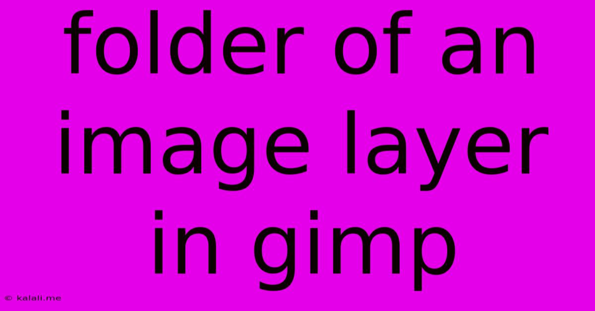 Folder Of An Image Layer In Gimp