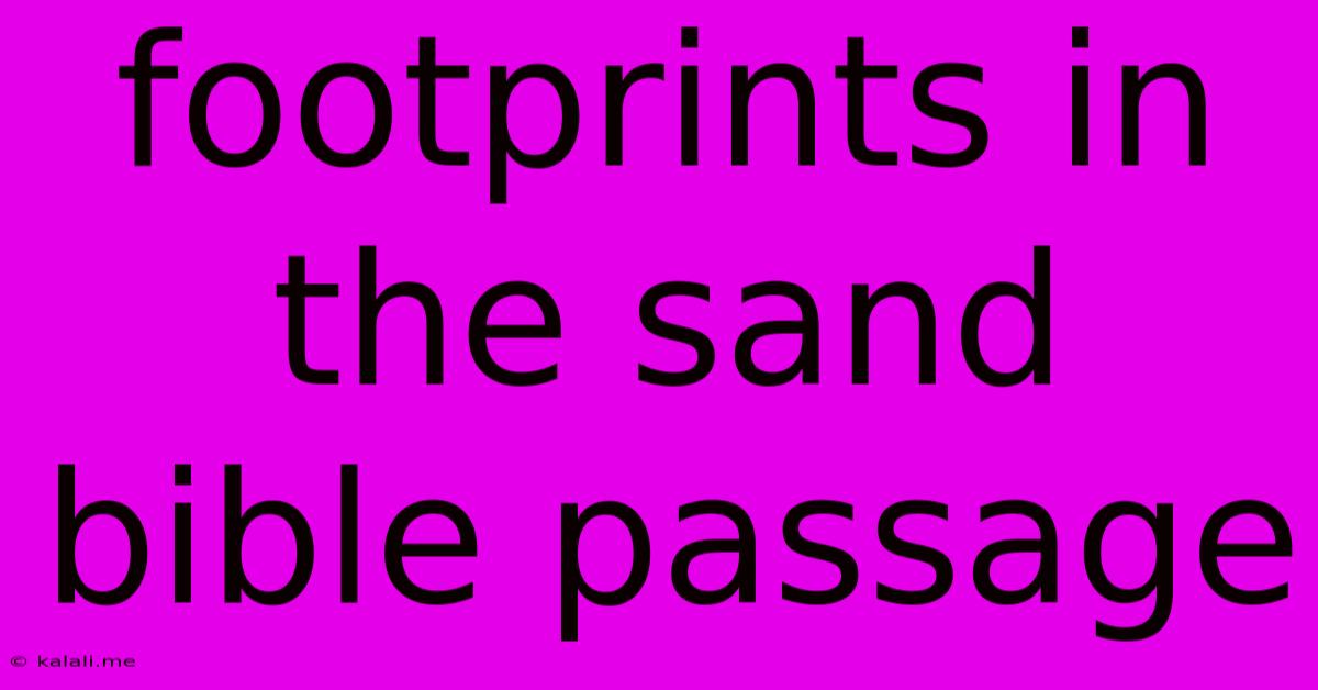 Footprints In The Sand Bible Passage