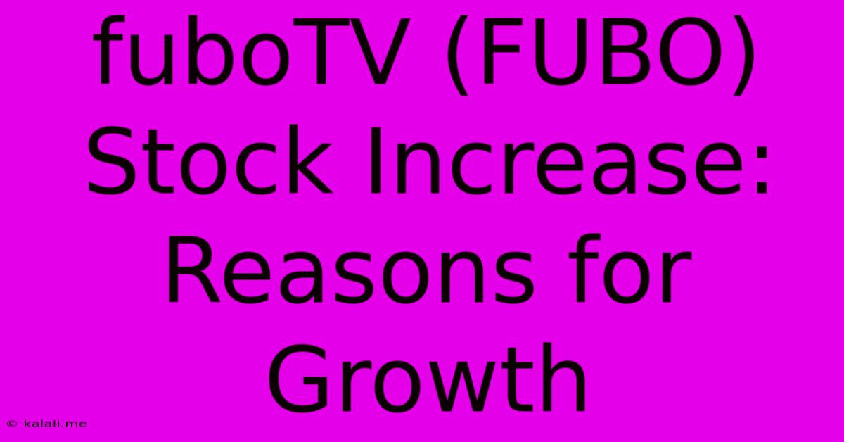 FuboTV (FUBO) Stock Increase: Reasons For Growth