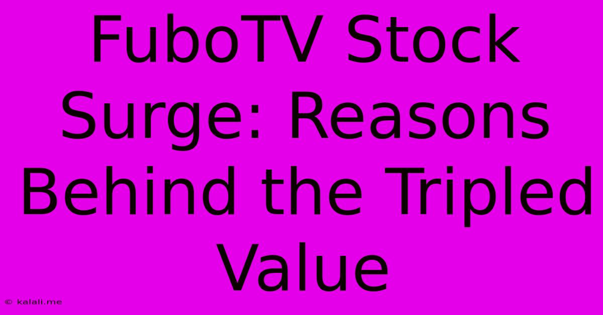 FuboTV Stock Surge: Reasons Behind The Tripled Value