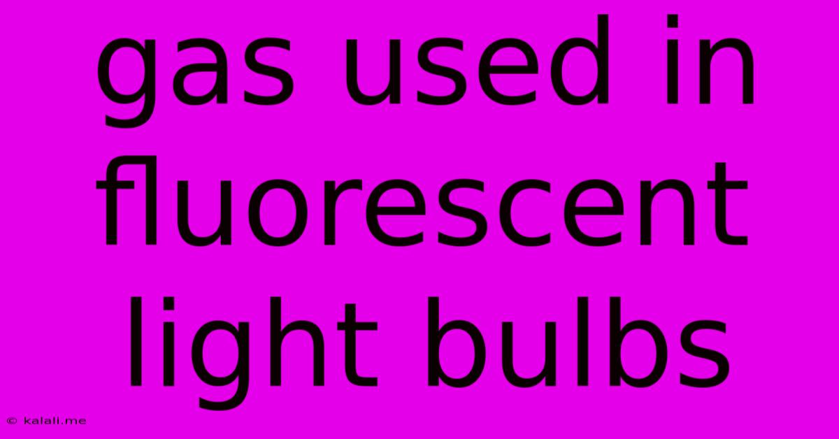 Gas Used In Fluorescent Light Bulbs