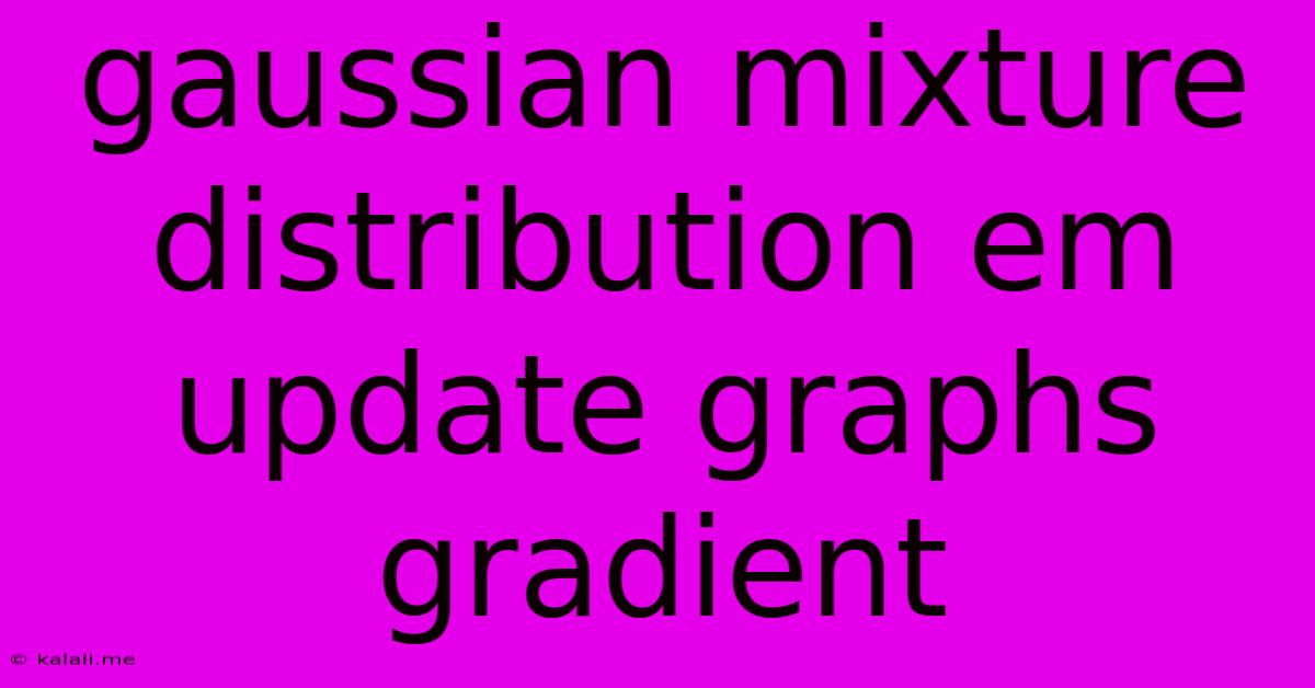 Gaussian Mixture Distribution Em Update Graphs Gradient