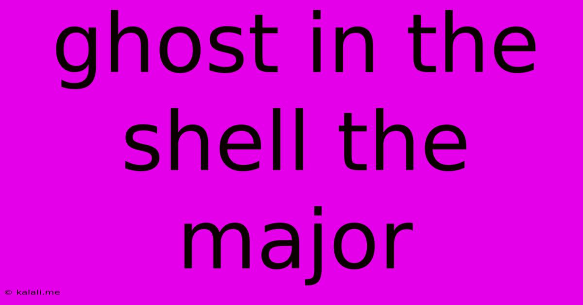 Ghost In The Shell The Major