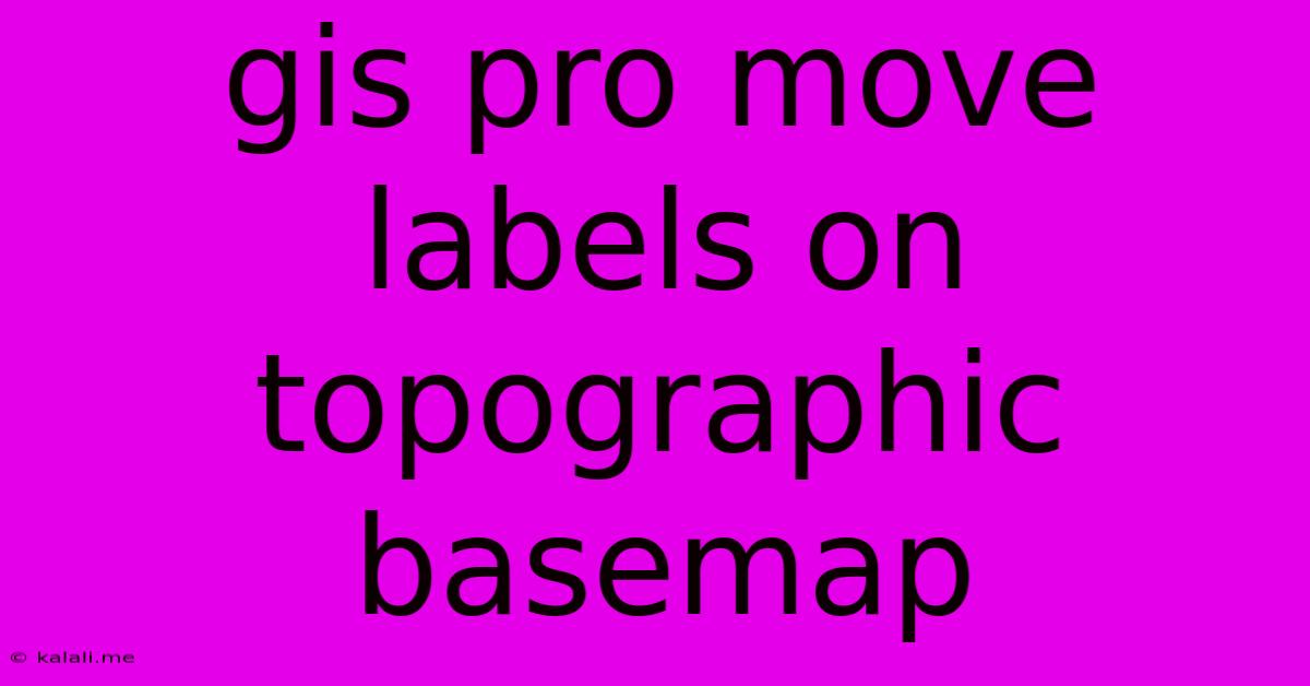 Gis Pro Move Labels On Topographic Basemap