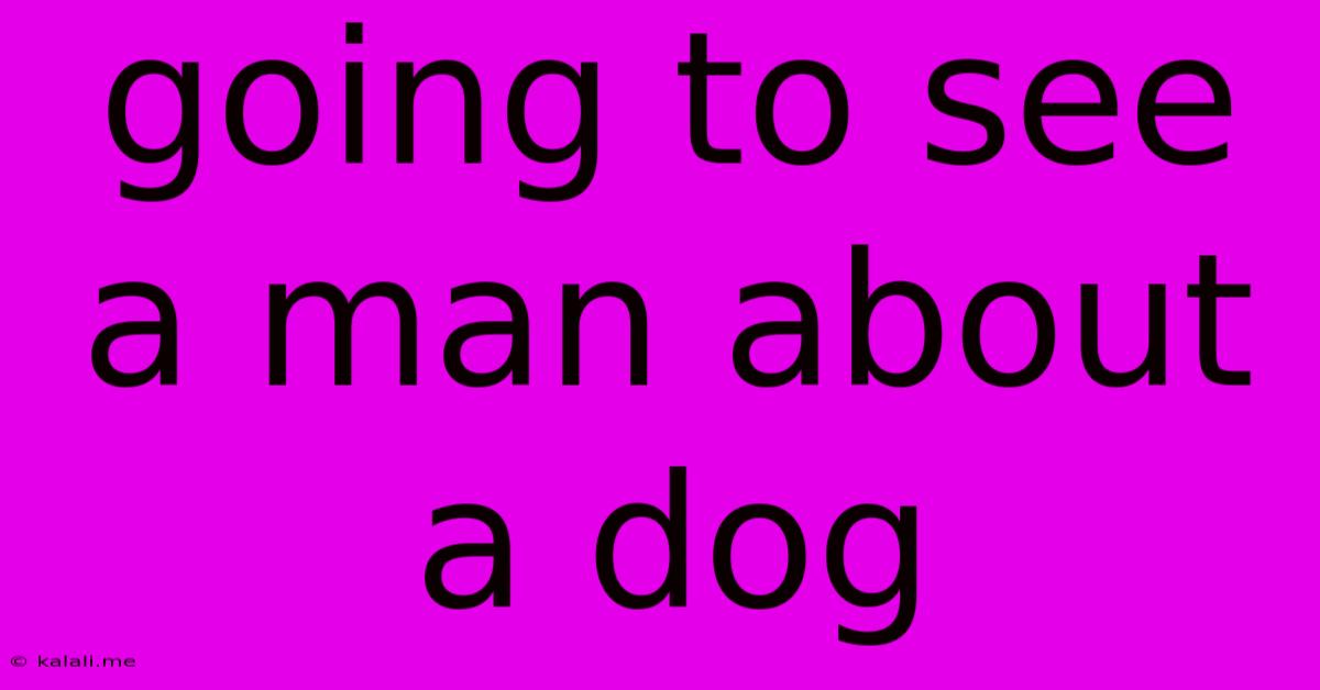 Going To See A Man About A Dog