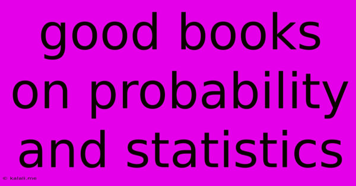 Good Books On Probability And Statistics