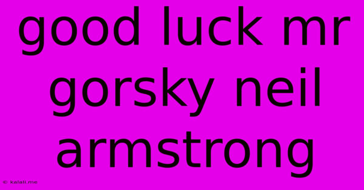 Good Luck Mr Gorsky Neil Armstrong