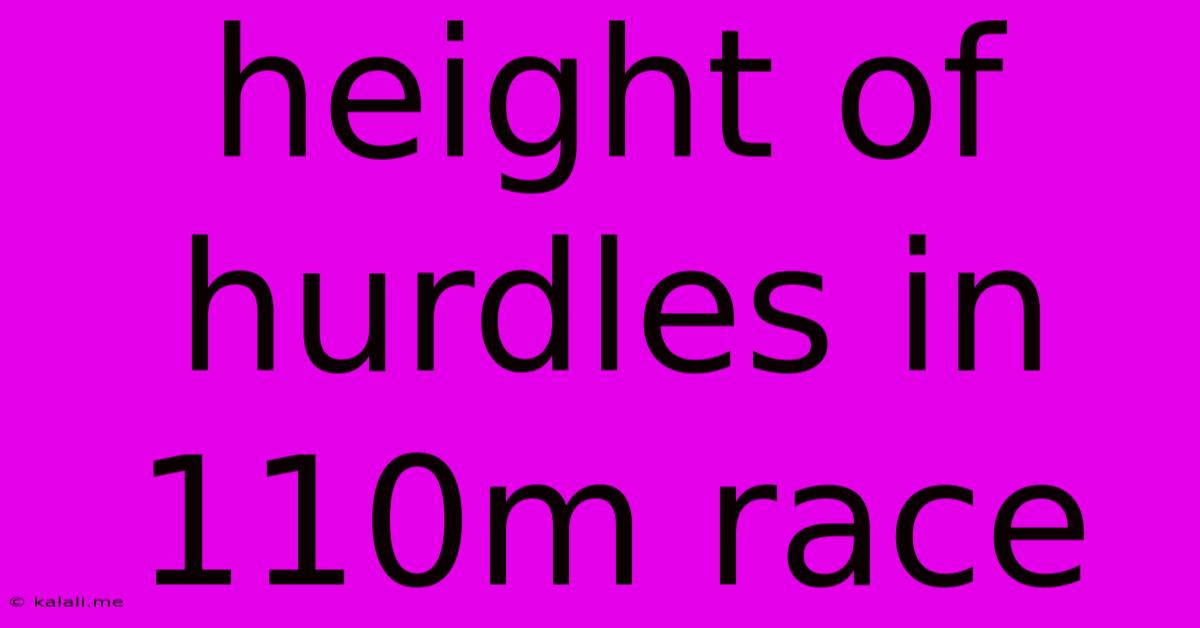 Height Of Hurdles In 110m Race
