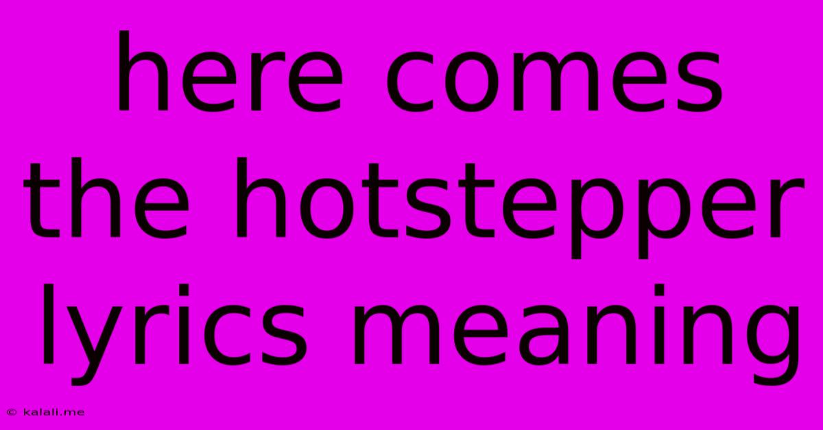 Here Comes The Hotstepper Lyrics Meaning
