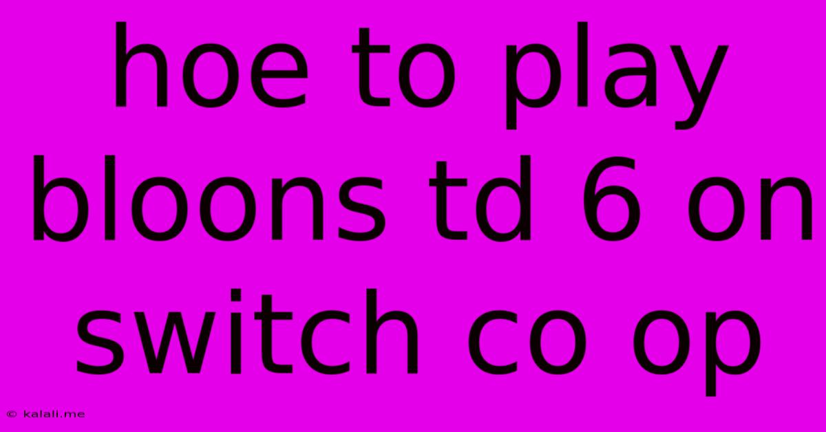 Hoe To Play Bloons Td 6 On Switch Co Op