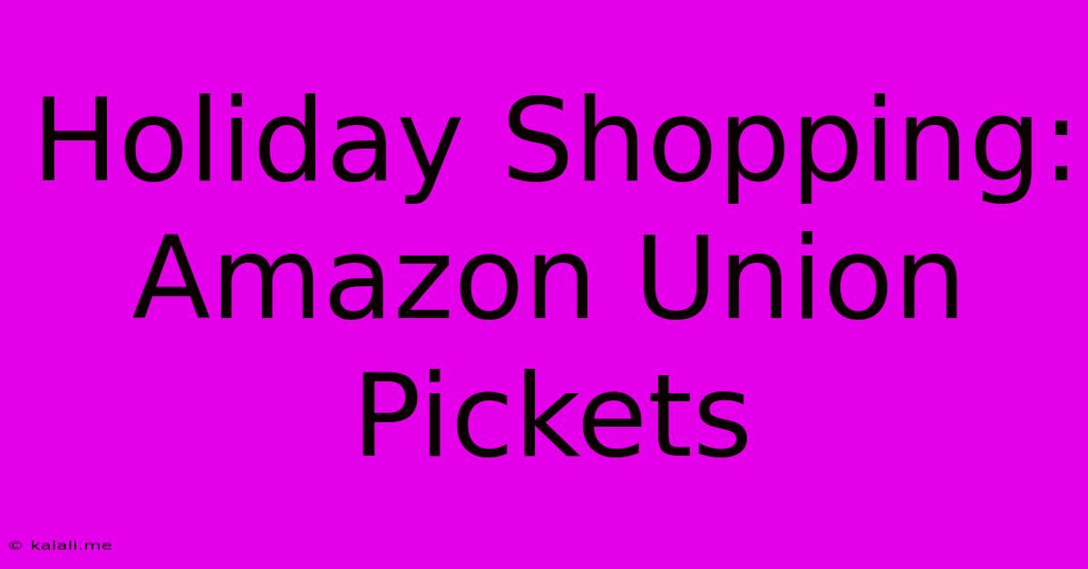 Holiday Shopping: Amazon Union Pickets