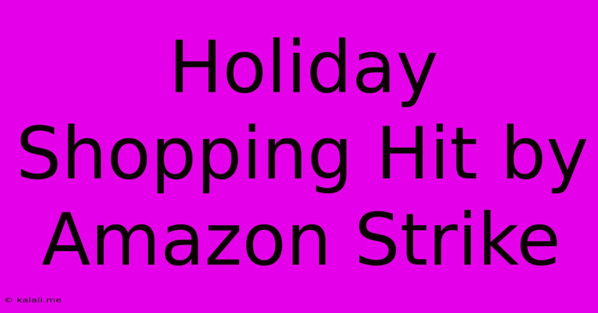 Holiday Shopping Hit By Amazon Strike