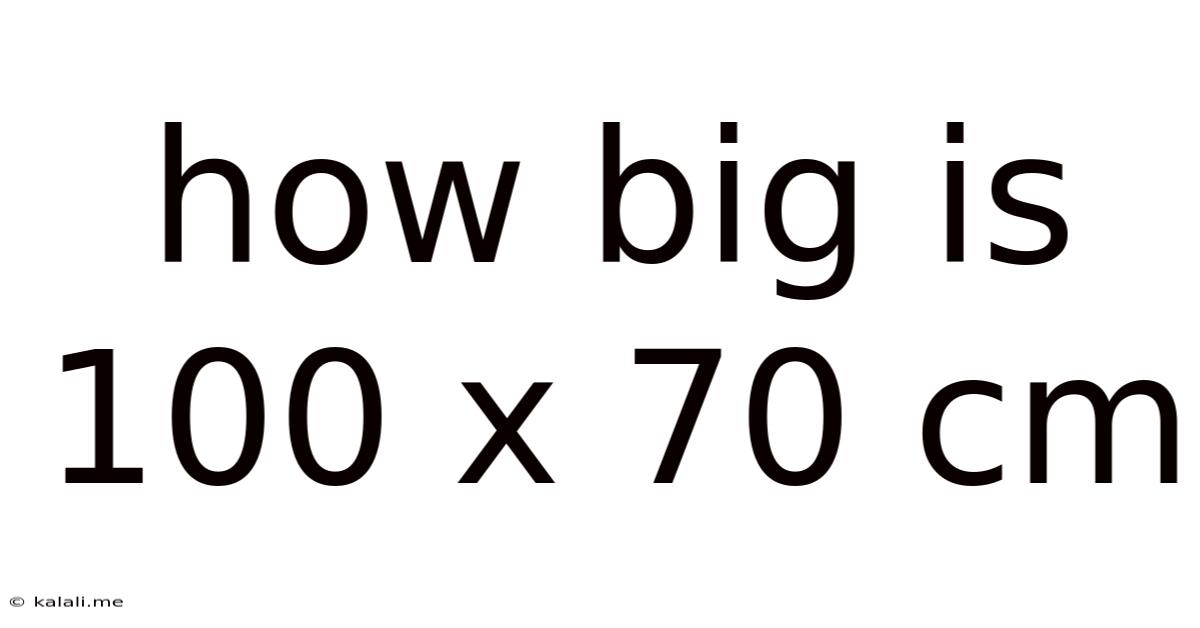 How Big Is 100 X 70 Cm
