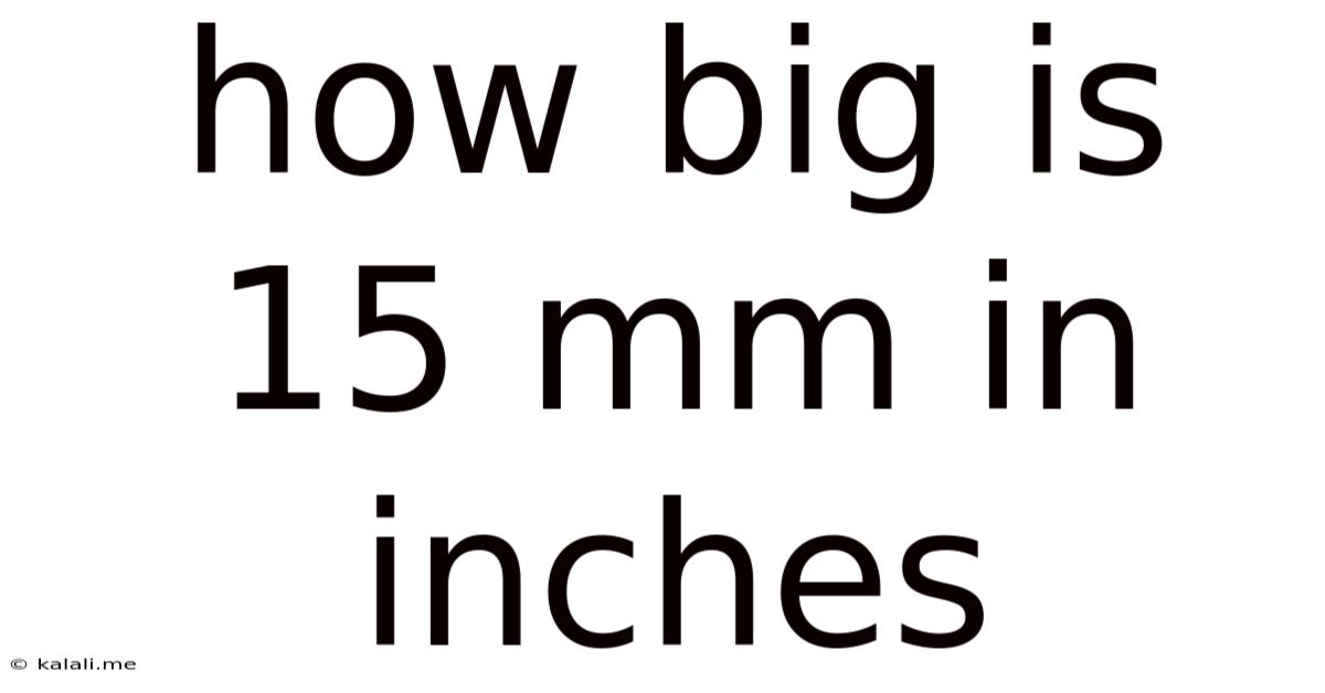 How Big Is 15 Mm In Inches